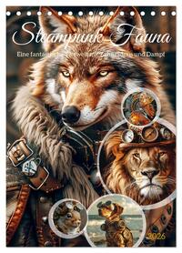 Steampunk Fauna (Tischkalender 2026 DIN A5 hoch), CALVENDO Monatskalender