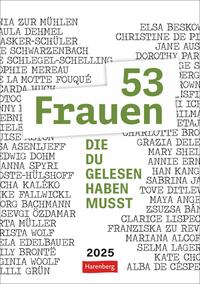 Vorderes Coverbild 53 Frauen, die du gelesen haben musst Wochen-Kulturkalender 2025