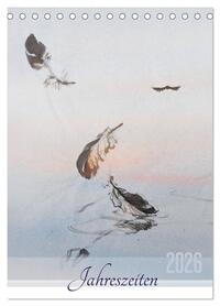 Jahreszeiten in Stil japanischer Malerei - Kunst (Tischkalender 2026 DIN A5 hoch), CALVENDO Monatskalender