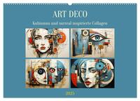Art Deco. Kubismus und surreal inspirierte Collagen (Wandkalender 2025 DIN A2 quer), CALVENDO Monatskalender