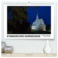 Stabkirchen Norwegens - Mittelalterliche Mystik in Holz (hochwertiger Premium Wandkalender 2025 DIN A2 quer), Kunstdruck in Hochglanz
