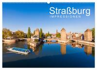 Straßburg Impressionen (Wandkalender 2025 DIN A2 quer), CALVENDO Monatskalender