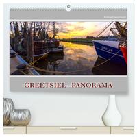 Greetsiel-Panorama (hochwertiger Premium Wandkalender 2025 DIN A2 quer), Kunstdruck in Hochglanz