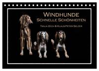 Windhunde - Schnelle Schönheiten (Tischkalender 2025 DIN A5 quer), CALVENDO Monatskalender