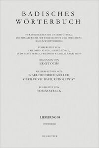 Badisches Wörterbuch. Band V/Lieferung 84