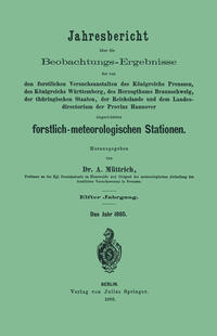 Jahresbericht über die Beobachtungs-Ergebnisse