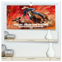 Pferde, Staub und Freiheit (hochwertiger Premium Wandkalender 2026 DIN A2 quer), Kunstdruck in Hochglanz