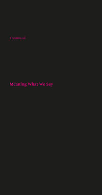 Meaning what we say