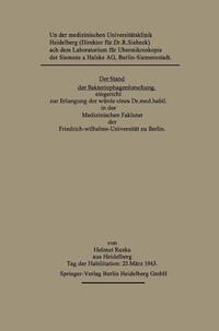 Der Stand der Bakteriophagenforschung