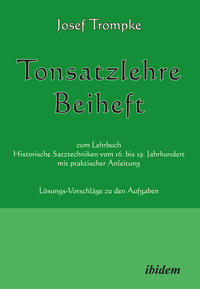 Tonsatzlehre Beiheft
