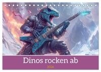 Dinos rocken ab (Tischkalender 2026 DIN A5 quer), CALVENDO Monatskalender