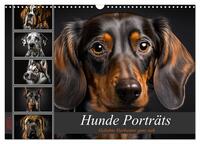 Hunde Porträts (Wandkalender 2025 DIN A3 quer), CALVENDO Monatskalender