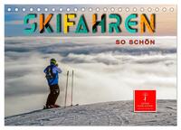 Skifahren - so schön (Tischkalender 2026 DIN A5 quer), CALVENDO Monatskalender