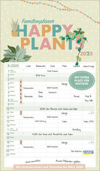Vorderes Coverbild Familienplaner Happy Plants 2025