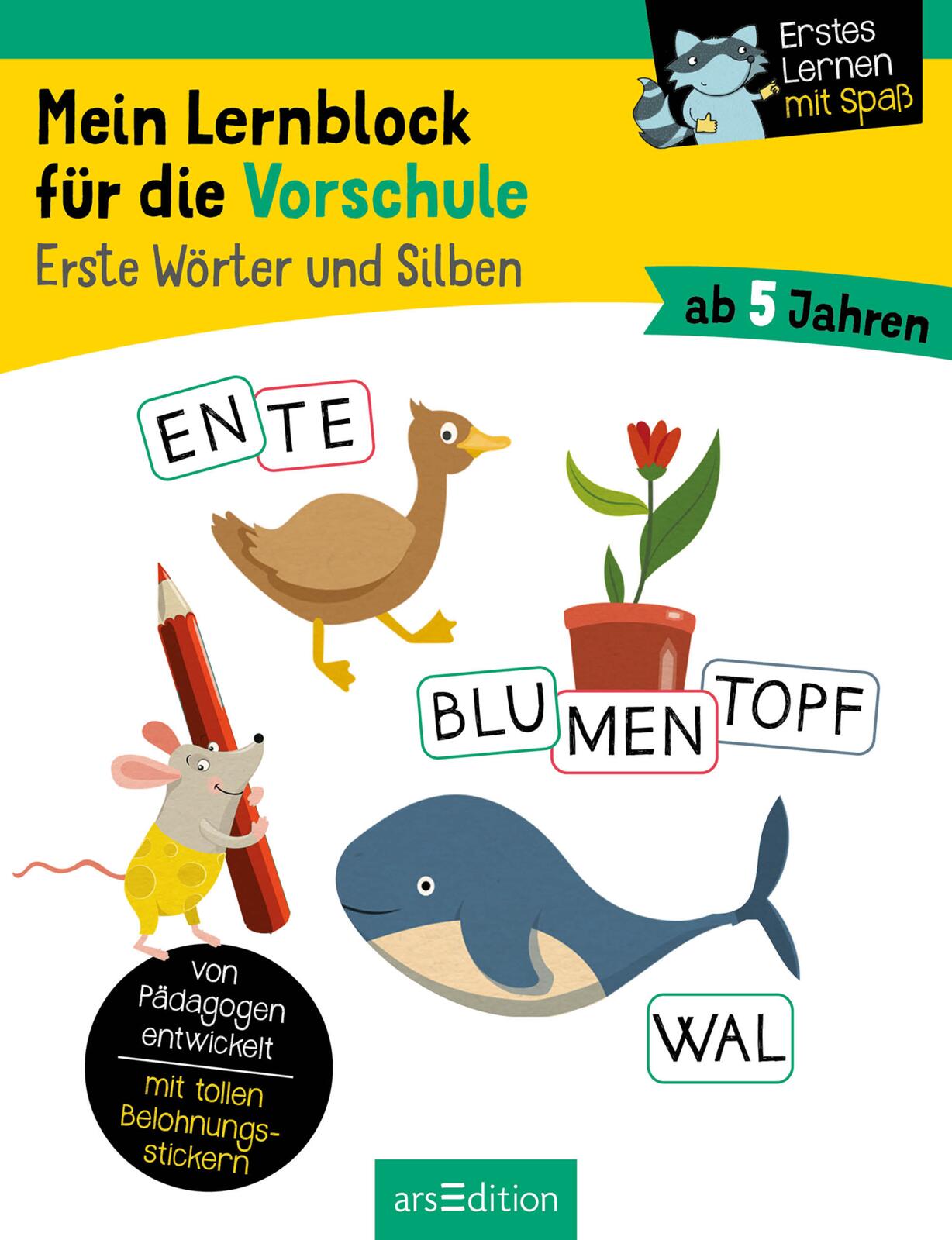 Mein Lernblock für die Vorschule – Erste Wörter und Silben