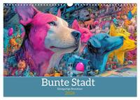Bunte Stadt - Einzigartige Bewohner (Wandkalender 2026 DIN A3 quer), CALVENDO Monatskalender