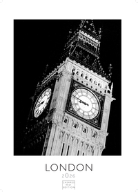 London Kalender schwarz-weiss 2026 29x21cm - Hochwertiger Wandkalender für 2026 | Perfekt für Liebhaber London & Geschenkidee