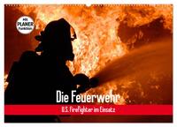 Die Feuerwehr. U.S. Firefighter im Einsatz (Wandkalender 2025 DIN A2 quer), CALVENDO Monatskalender