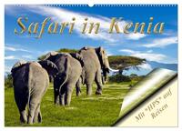 Safari in Kenia (Wandkalender 2025 DIN A2 quer), CALVENDO Monatskalender