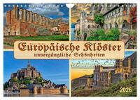Europäische Klöster - unvergängliche Schönheiten (Wandkalender 2026 DIN A4 quer), CALVENDO Monatskalender