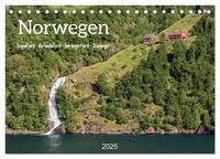 Norwegen. Sognefjord - Aurlandsfjord - Geirangerfjord - Stavanger (Tischkalender 2025 DIN A5 quer), CALVENDO Monatskalender