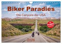 Biker Paradies - Die Canyons der USA (Wandkalender 2026 DIN A4 quer), CALVENDO Monatskalender