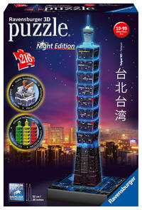 3D Puzzle 216 Teile - Taipei 101 bei Nacht
