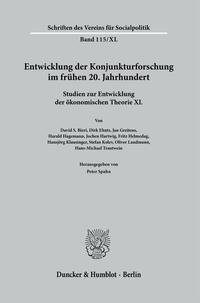 Entwicklung der Konjunkturforschung im frühen 20. Jahrhundert.