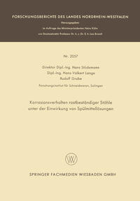 Korrosionsverhalten rostbeständiger Stähle unter der Einwirkung von Spülmittellösungen