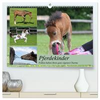 Pferdekinder - Fohlen haben ihren ganz eigenen Charme (hochwertiger Premium Wandkalender 2025 DIN A2 quer), Kunstdruck in Hochglanz