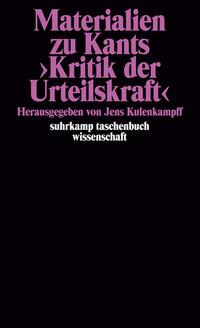 Vorderes Coverbild Materialien zu Kants >Kritik der Urteilskraft<