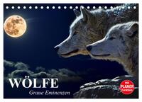 Wölfe. Graue Eminenzen (Tischkalender 2026 DIN A5 quer), CALVENDO Monatskalender
