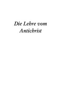 Die Lehre vom Antichrist