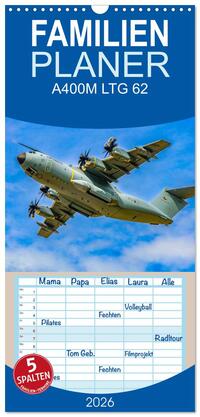 Familienplaner 2026 - A400M LTG 62 mit 5 Spalten (Wandkalender, 21 x 45 cm) CALVENDO