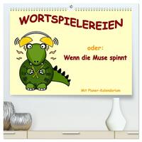 Wortspielereien (hochwertiger Premium Wandkalender 2026 DIN A2 quer), Kunstdruck in Hochglanz