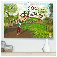 Welt der Halblinge (hochwertiger Premium Wandkalender 2025 DIN A2 quer), Kunstdruck in Hochglanz