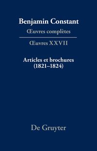 Articles et brochures (1821–1824)
