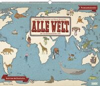 Alle Welt 2026 – Landkarten-Kalender von DUMONT– Kinder-Kalender –Querformat 60 x 50 cm
