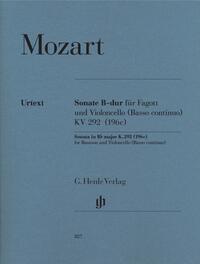 Wolfgang Amadeus Mozart - Sonate B-dur KV 292 (196c) für Fagott und Violoncello (Basso continuo)
