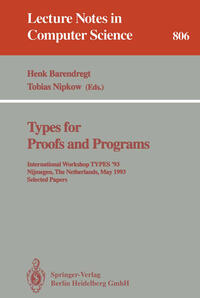 Types for Proofs and Programs
