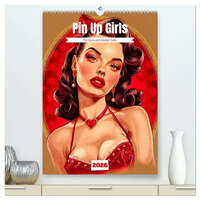 Retro PinUp Girls (hochwertiger Premium Wandkalender 2026 DIN A2 hoch), Kunstdruck in Hochglanz