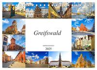Greifswald Impressionen (Tischkalender 2025 DIN A5 quer), CALVENDO Monatskalender