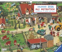 Ali Mitgutsch 2026 – Wimmelbilder – DUMONT Kinder-Kalender – Querformat 52 x 42,5 cm – Spiralbindung