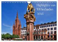 Highlights von Wiesbaden (Wandkalender 2025 DIN A4 quer), CALVENDO Monatskalender