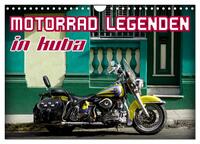 Motorrad Legenden in Kuba (Wandkalender 2025 DIN A4 quer), CALVENDO Monatskalender