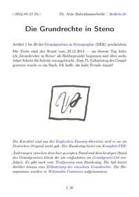 Die Grundrechte in Steno