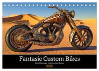 Fantasie Custom Bikes - Eine Hommage rund um den Globus (Tischkalender 2025 DIN A5 quer), CALVENDO Monatskalender
