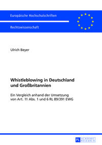 Whistleblowing in Deutschland und Großbritannien