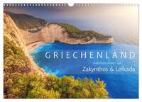 Vorderes Coverbild Griechenland - Malerische Küsten auf Zakynthos und Lefkada (Wandkalender 2025 DIN A3 quer), CALVENDO Monatskalender