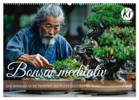 Vorderes Coverbild Bonsai meditativ (Wandkalender 2026 DIN A2 quer), CALVENDO Monatskalender